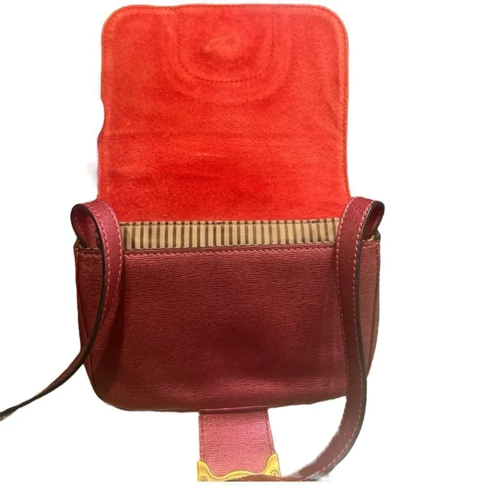 FENDI Metallic Pink Saffiano Leather Chameleon Messenger Mini Crossbody Bag